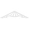 Ekena Millwork Pitch Marshall Architectural Grade PVC Gable Pediment, 60"W x 15"H x 1"P (6/12) GPP060X015X100MAR - alternate 5